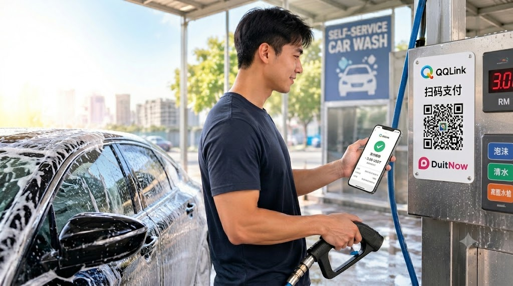 USDT還只能投資？QQLink把支付帶進洗車場