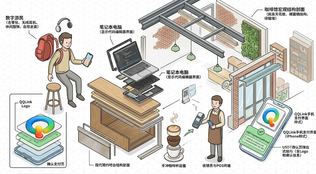 QQLink推出USDT扫码支付，稳定币日常消费时代来了