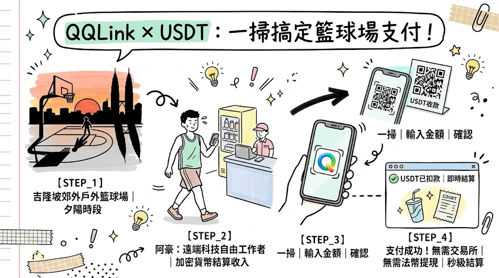 83 QQLink USDT線下支付落地馬來西亞,讓球場掃碼支付更簡單