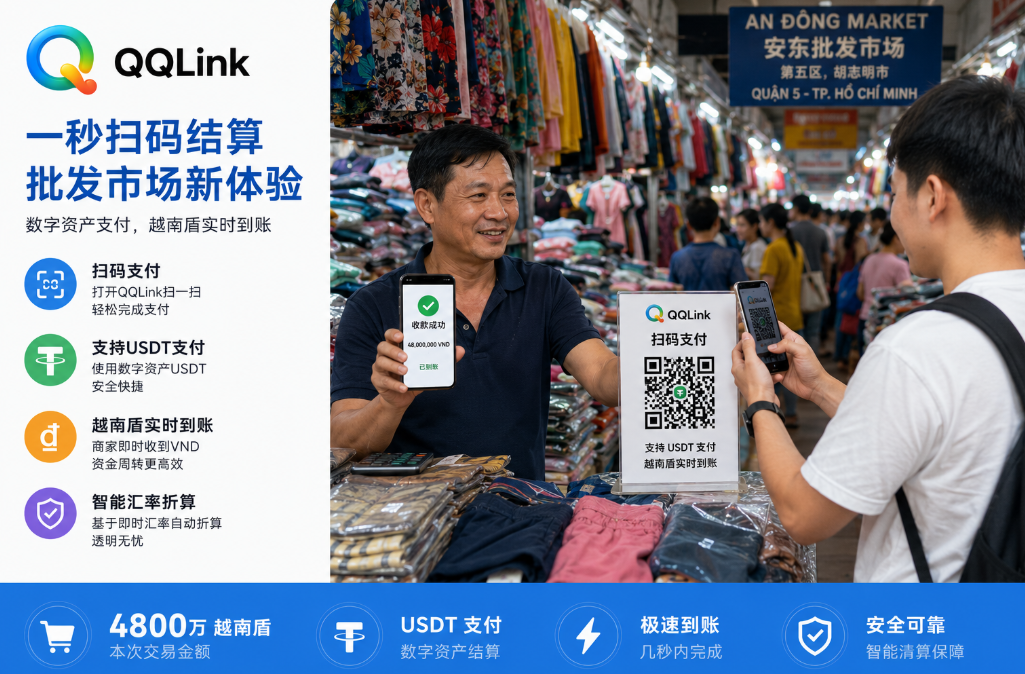 跨国旅游无需换汇：QQLink让USDT支付走进现实消费