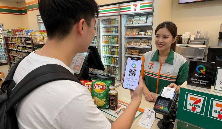 大馬華人實測！QQLink聯動7-11解鎖USDT線下掃碼支付