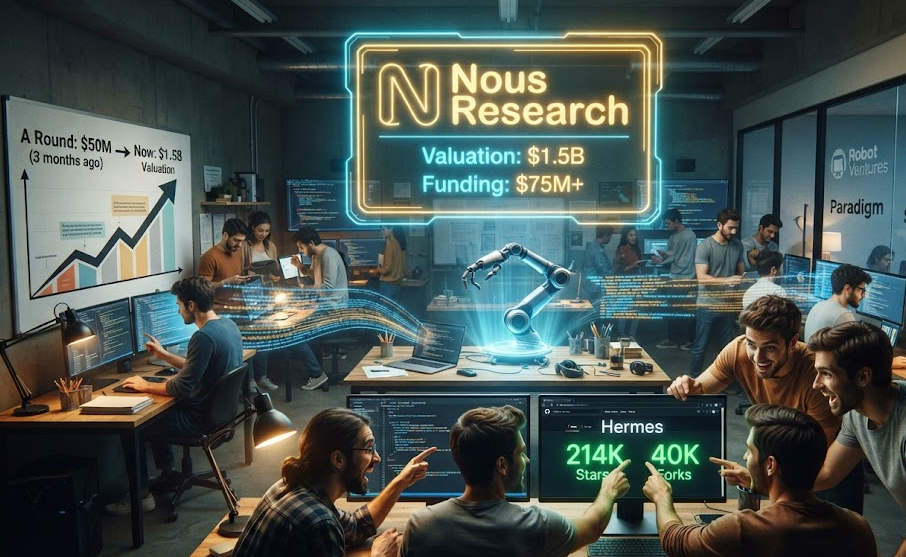 67 Nous Research估值15億美元!Hermes開源AI代理三個月翻倍