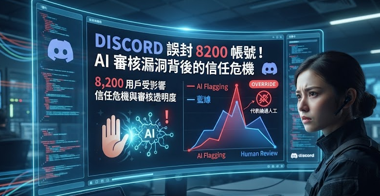 115 Discord 誤封 8200 帳號!AI 審核漏洞背後的信任危機