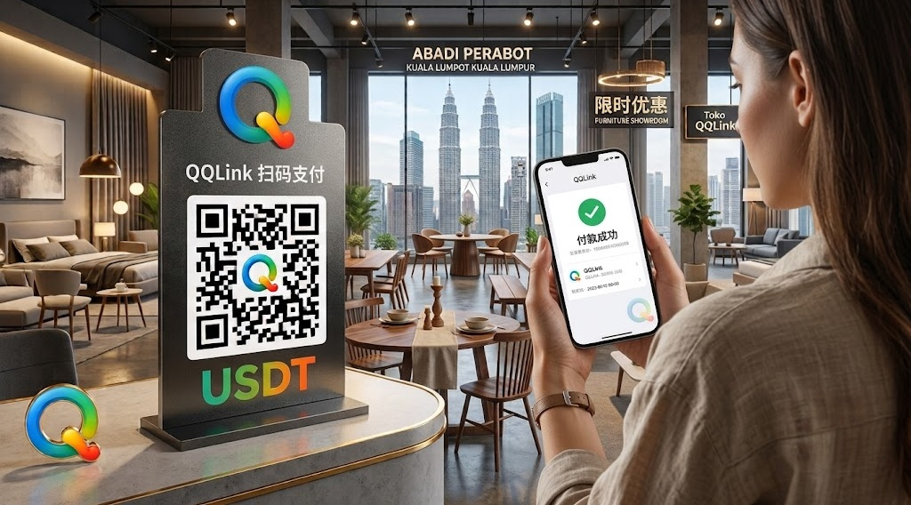 裝修辦公室不用換錢！QQLink推USDT線下掃碼支付