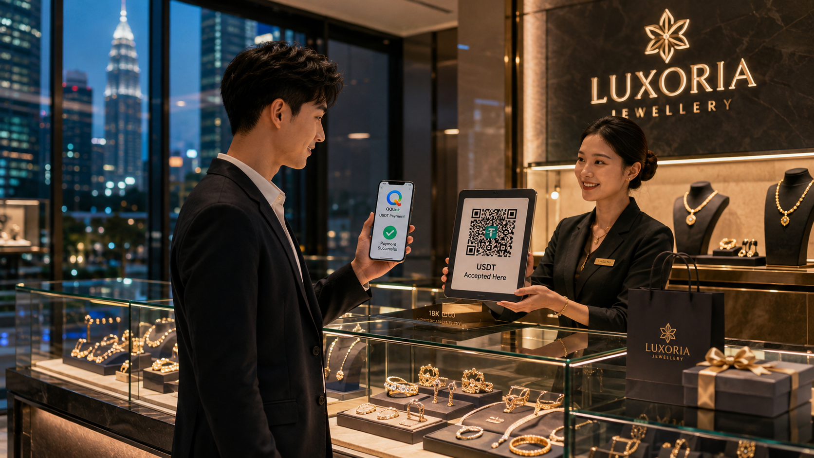珠寶店也能用USDT？QQLink讓支付更簡單