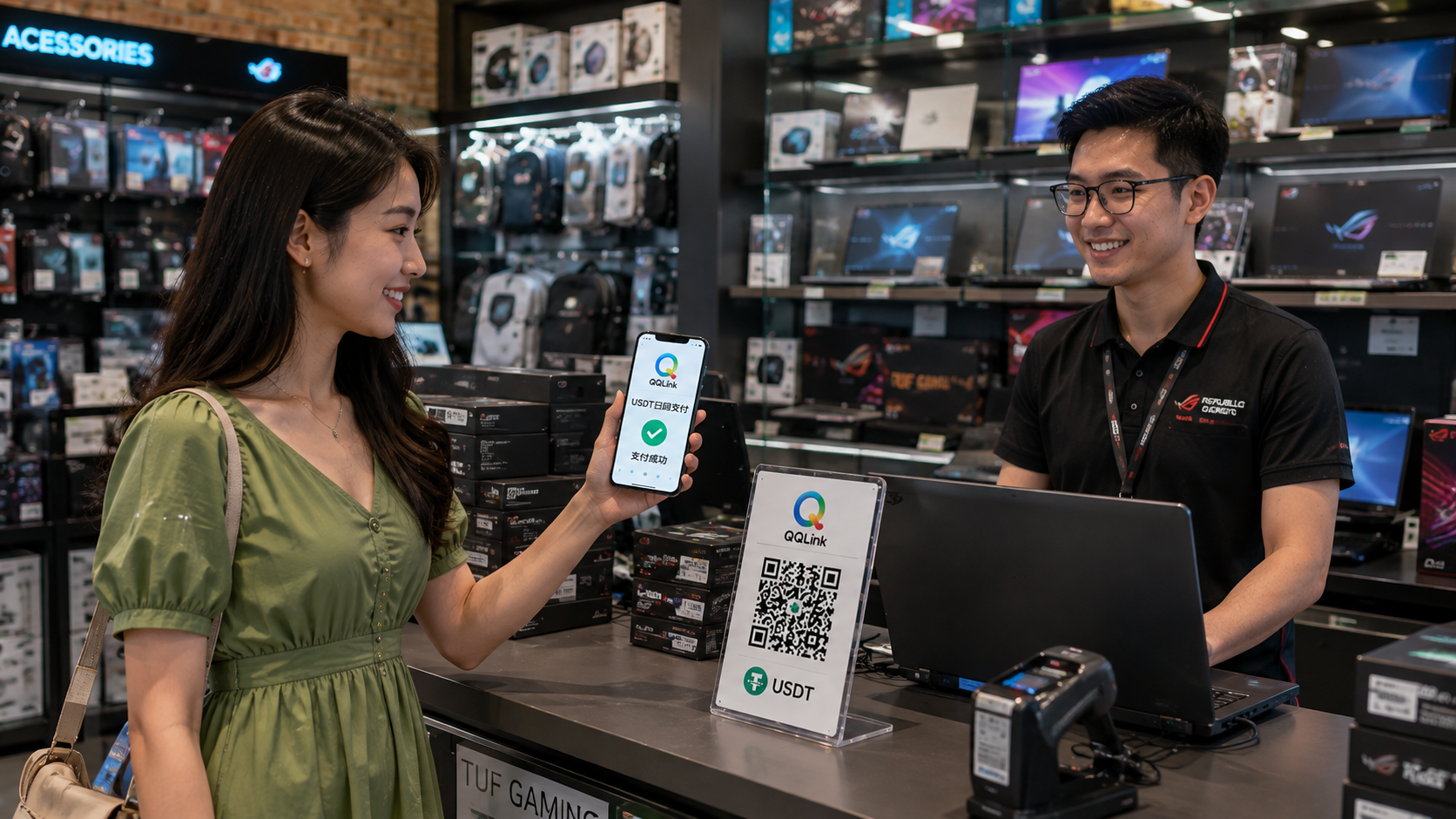 QQLink推USDT掃碼支付 重構吉隆坡數碼店結帳範式