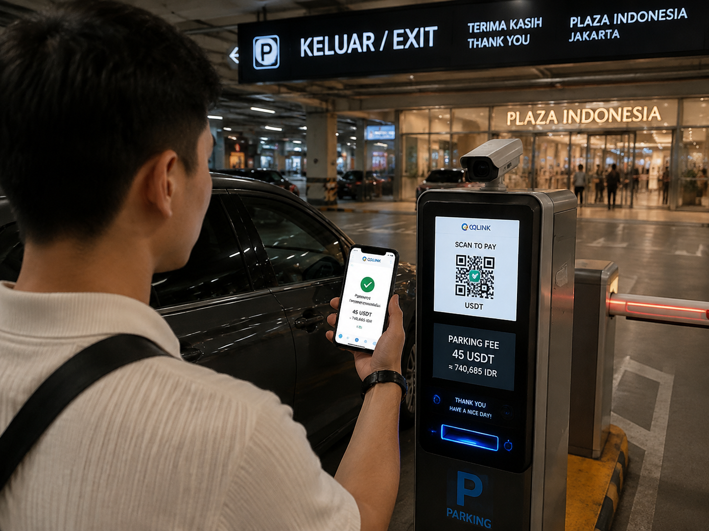 USDT进入雅加达生活场景，QQLink开启跨境扫码支付新体验