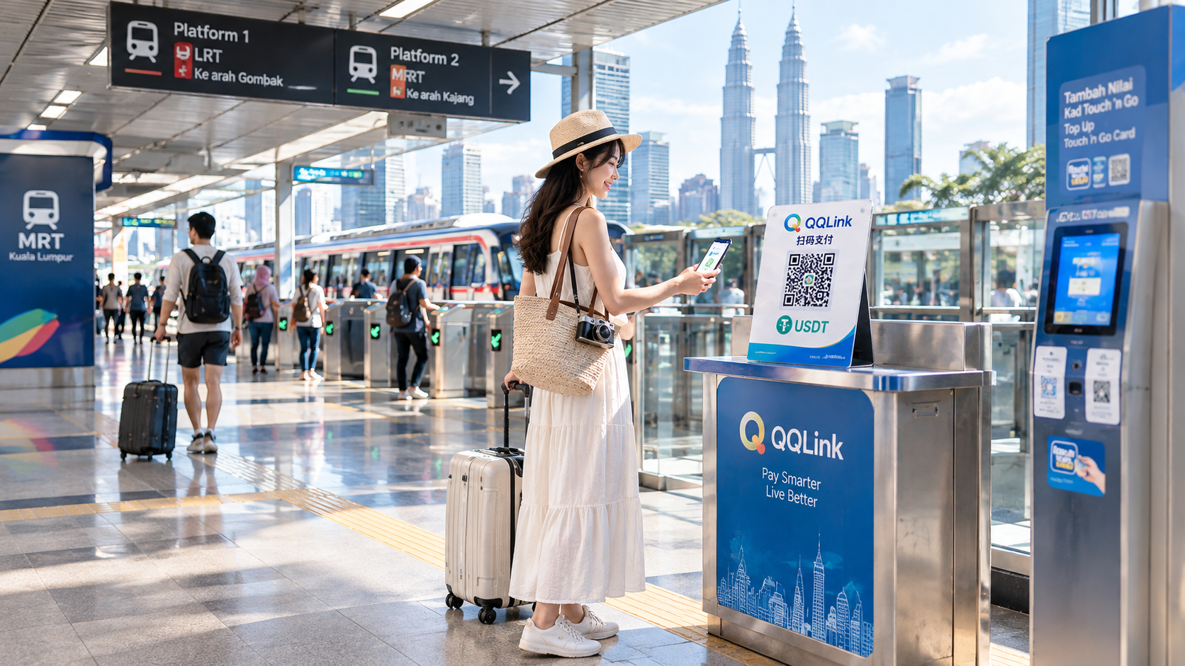 37 QQLink推USDT掃碼支付!大馬華人搭車不再換馬幣
