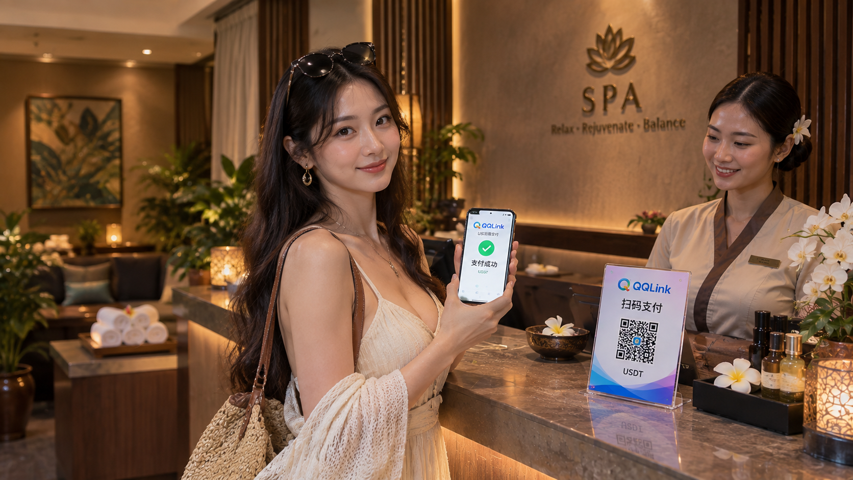 37 在越南做SPA不用帶現金?QQLink USDT掃碼支付實測