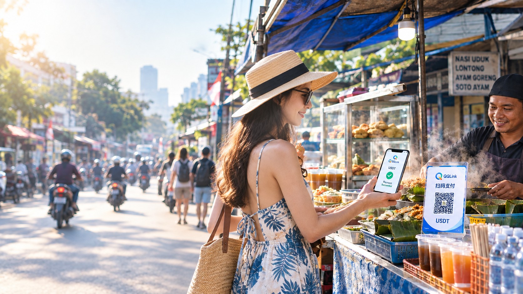 印尼華人用USDT買早餐？QQLink解鎖線下掃碼支付新體驗