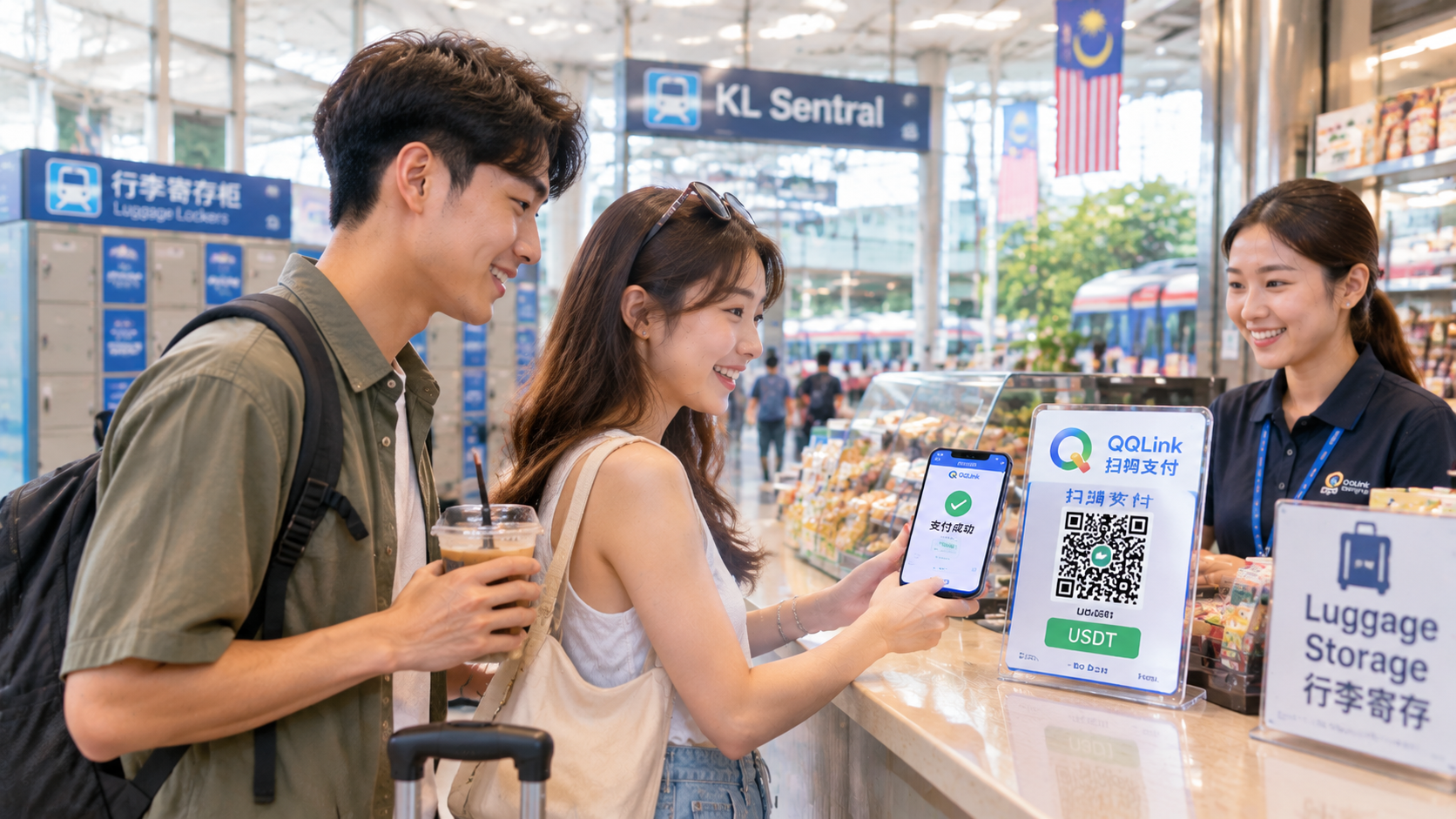 39 馬來西亞車站也能掃碼付USDT!QQLink實測分享