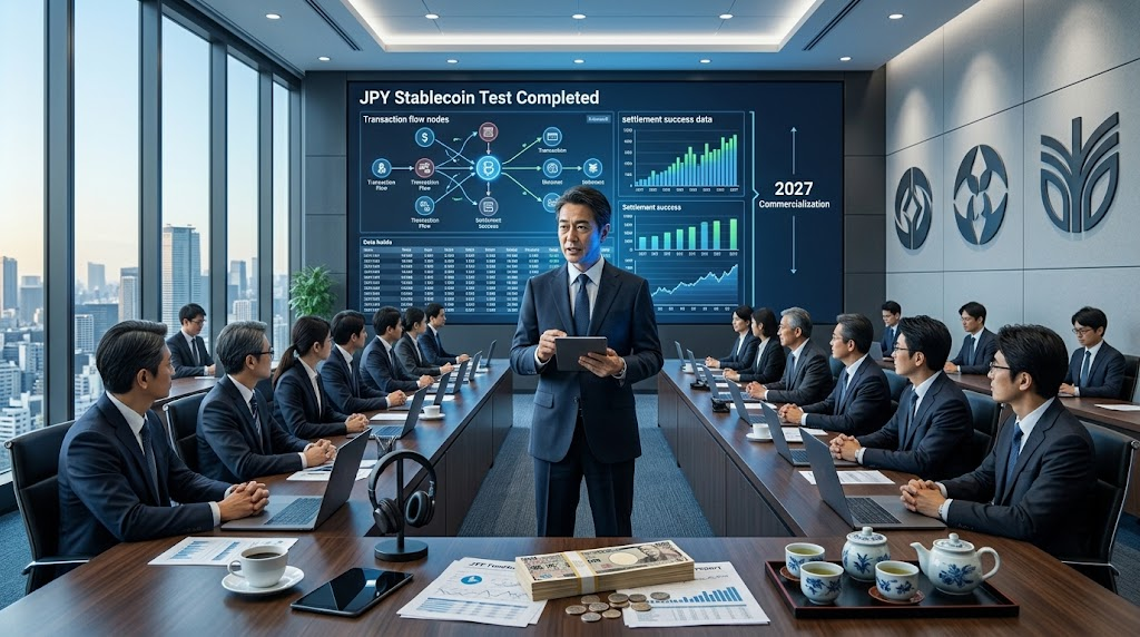 20 日本三大銀行完成日圓穩定幣測試!2027商用