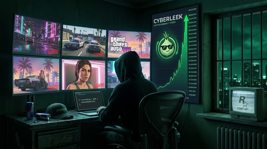 75 駭客以《GTA 6》劇情要脅,CYBERLEEK迷因幣市值飆漲